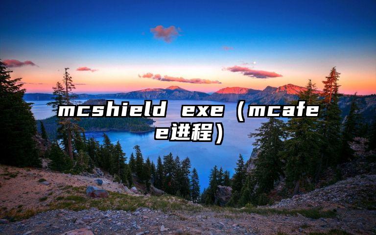 mcshield exe（mcafee进程）