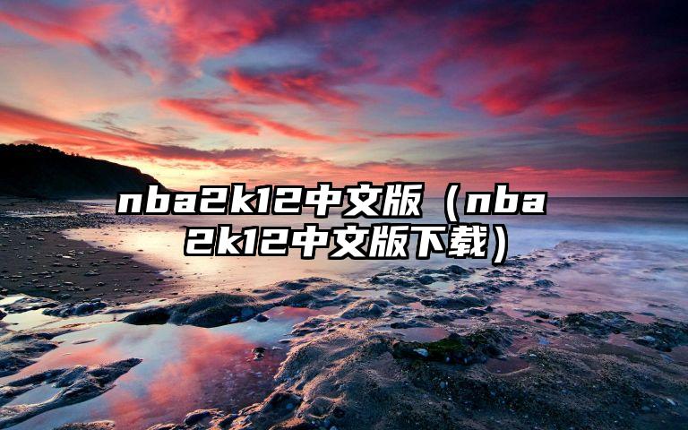nba2k12中文版（nba 2k12中文版下载）