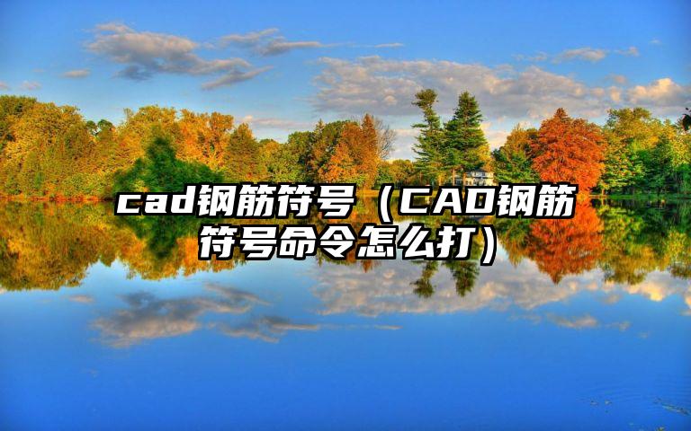 cad钢筋符号（CAD钢筋符号命令怎么打）