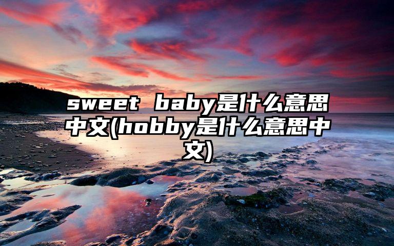 sweet baby是什么意思中文(hobby是什么意思中文)