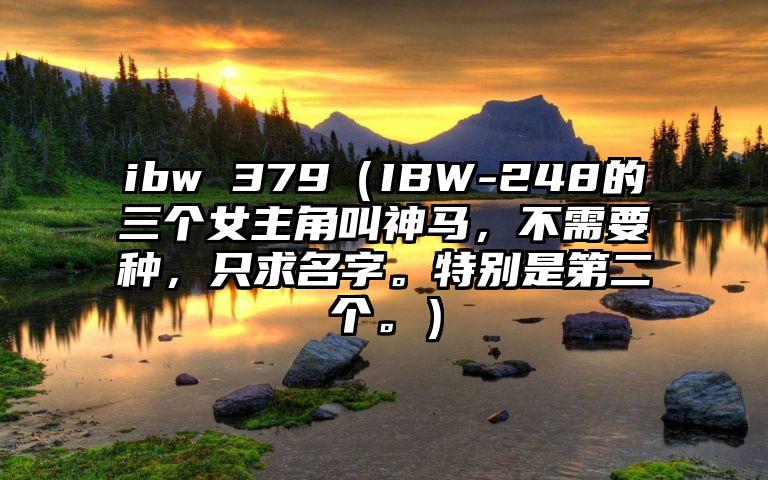 ibw 379（IBW-248的三个女主角叫神马，不需要种，只求名字。特别是第二个。）