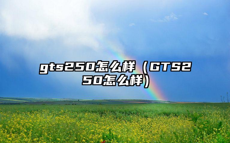 gts250怎么样（GTS250怎么样）