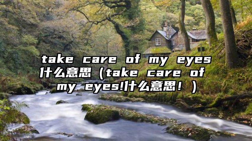 take care of my eyes什么意思（take care of my eyes!什么意思！）