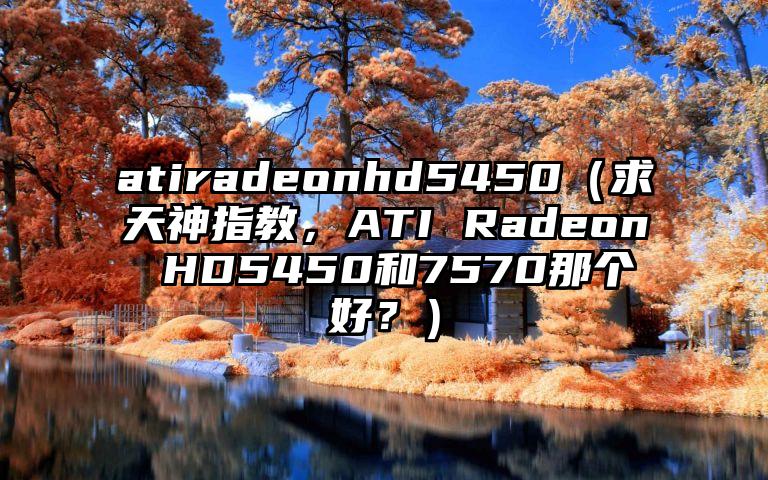 atiradeonhd5450（求天神指教，ATI Radeon HD5450和7570那个好？）