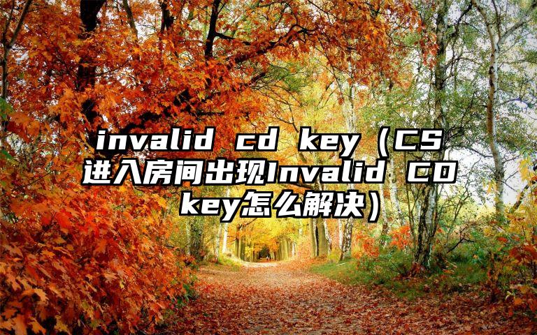 invalid cd key（CS进入房间出现Invalid CD key怎么解决）
