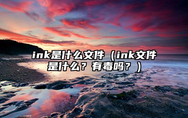 ink是什么文件（ink文件是什么？有毒吗？）