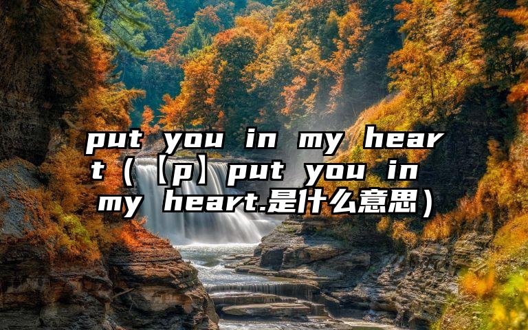 put you in my heart（【p】put you in my heart.是什么意思）
