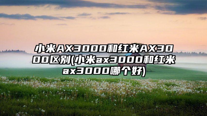 小米AX3000和红米AX3000区别(小米ax3000和红米ax3000哪个好)