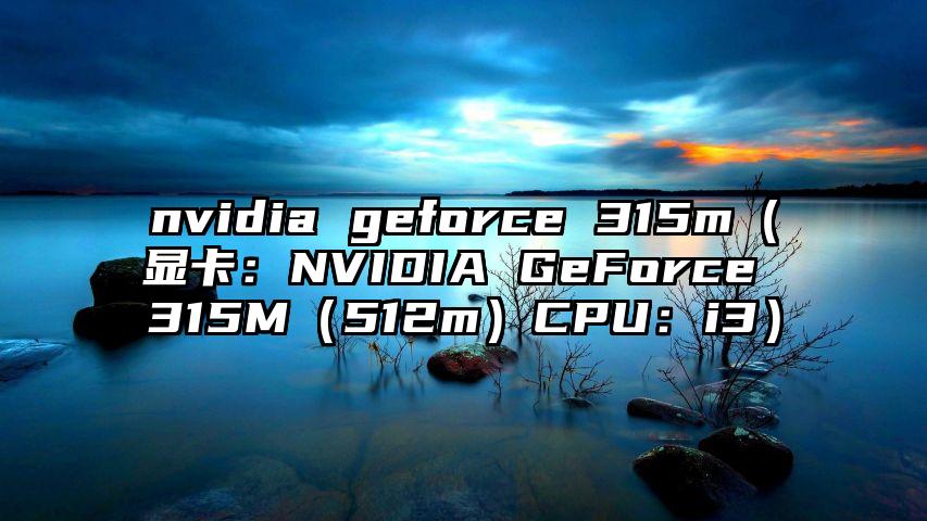 nvidia geforce 315m（显卡：NVIDIA GeForce 315M（512m）CPU：i3）