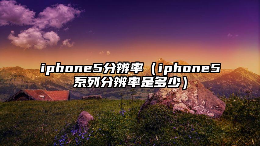 iphone5分辨率（iphone5系列分辨率是多少）