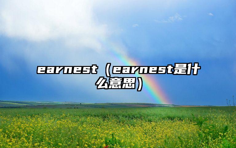 earnest（earnest是什么意思）