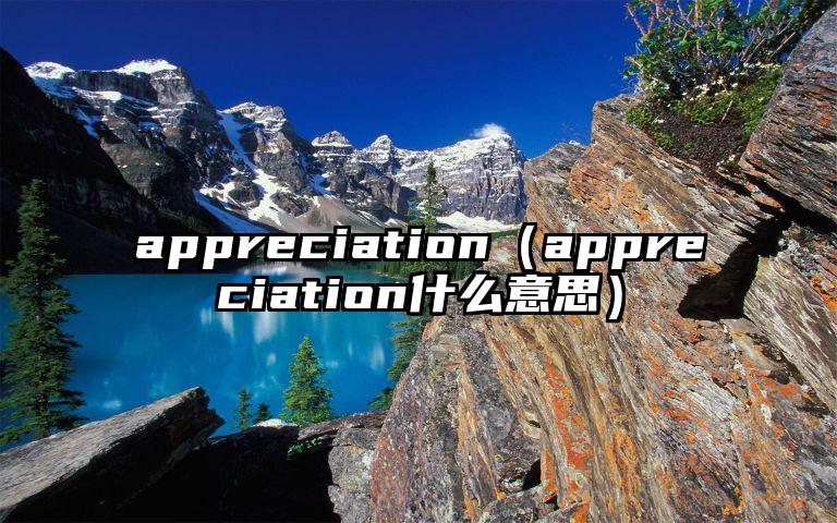 appreciation（appreciation什么意思）