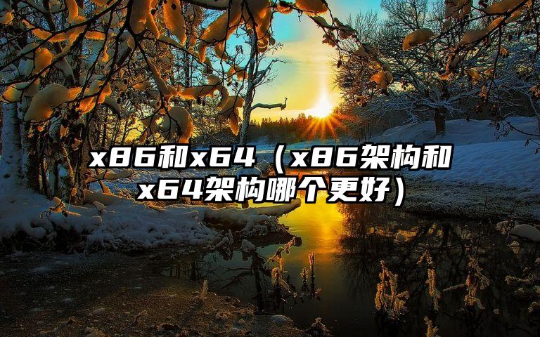 x86和x64（x86架构和x64架构哪个更好）