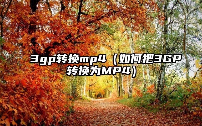 3gp转换mp4（如何把3GP转换为MP4）
