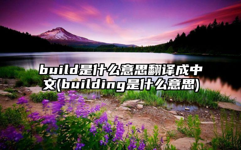 build是什么意思翻译成中文(building是什么意思)