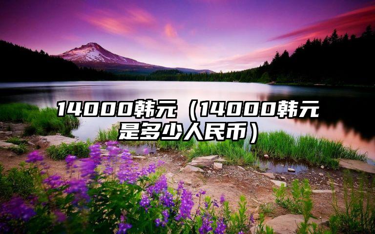 14000韩元（14000韩元是多少人民币）