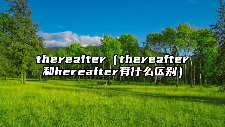 thereafter（thereafter和hereafter有什么区别）