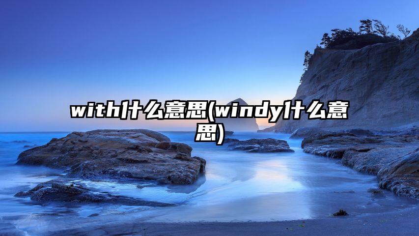 with什么意思(windy什么意思)