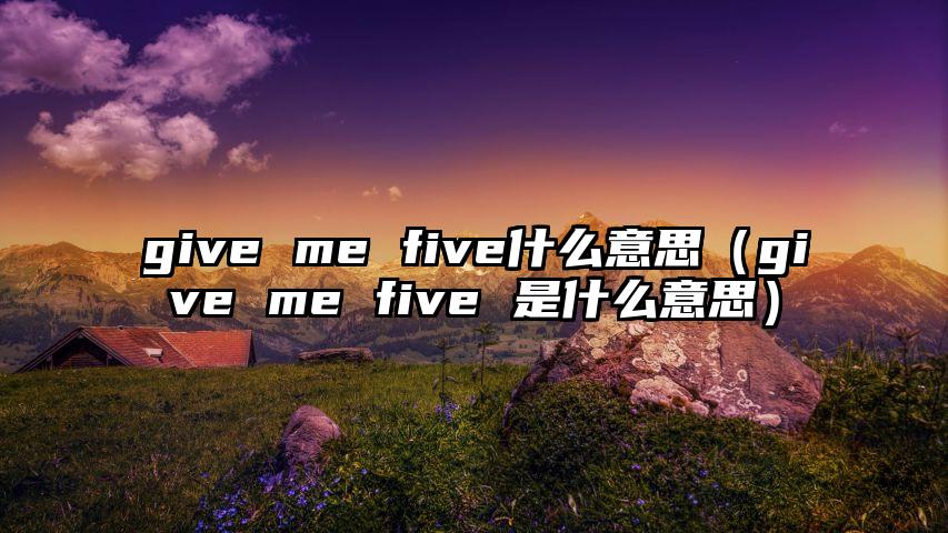 give me five什么意思（give me five 是什么意思）