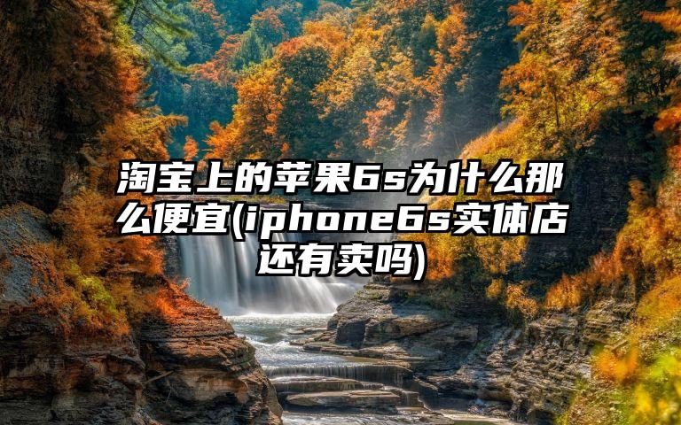 淘宝上的苹果6s为什么那么便宜(iphone6s实体店还有卖吗)