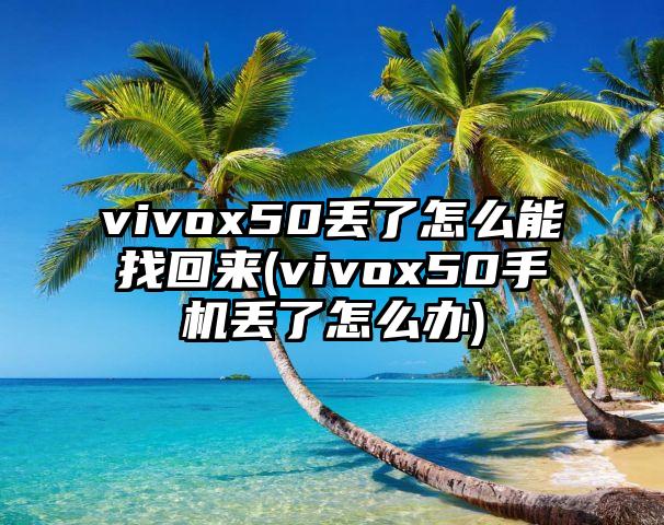 vivox50丢了怎么能找回来(vivox50手机丢了怎么办)