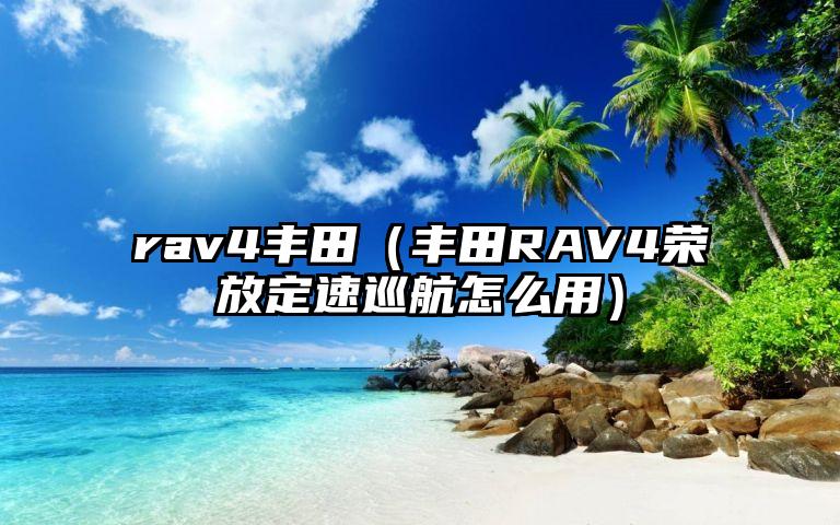 rav4丰田（丰田RAV4荣放定速巡航怎么用）