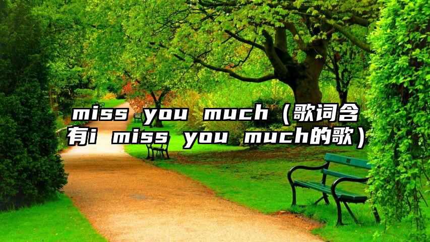 miss you much（歌词含有i miss you much的歌）