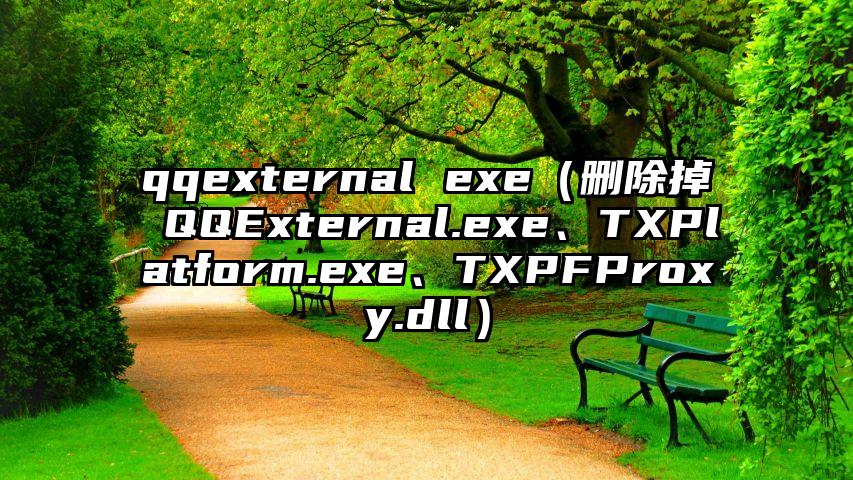 qqexternal exe（删除掉 QQExternal.exe、TXPlatform.exe、TXPFProxy.dll）