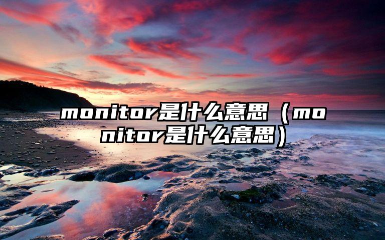 monitor是什么意思（monitor是什么意思）