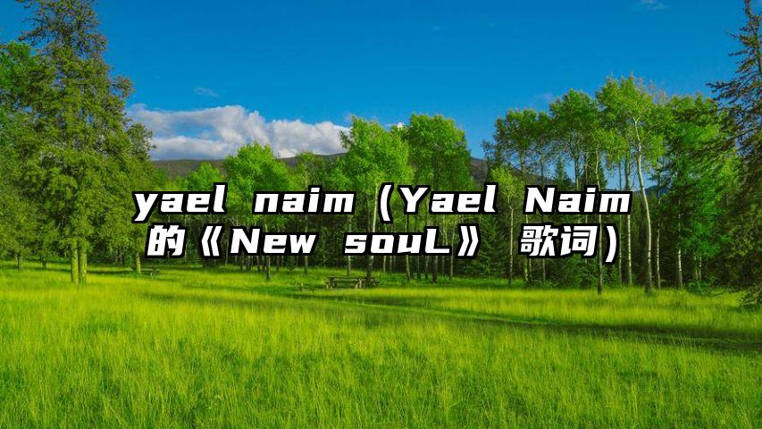 yael naim（Yael Naim的《New souL》 歌词）
