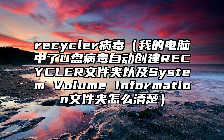 recycler病毒（我的电脑中了U盘病毒自动创建RECYCLER文件夹以及System Volume Information文件夹怎么清楚）
