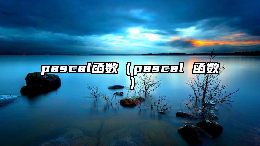 pascal函数（pascal 函数）