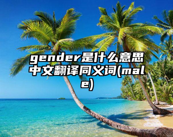 gender是什么意思中文翻译同义词(male)