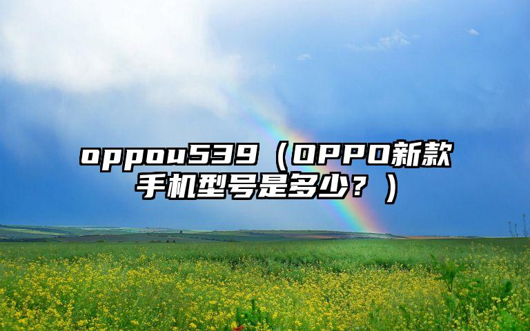 oppou539（OPPO新款手机型号是多少？）