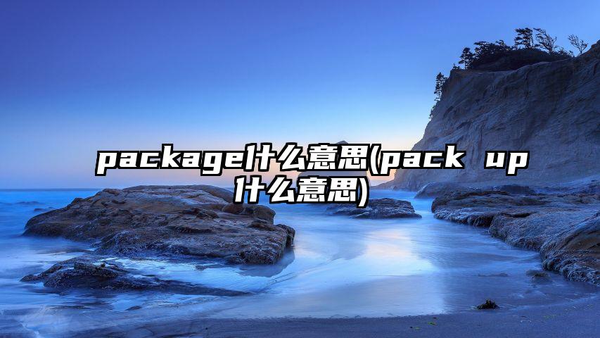 package什么意思(pack up什么意思)