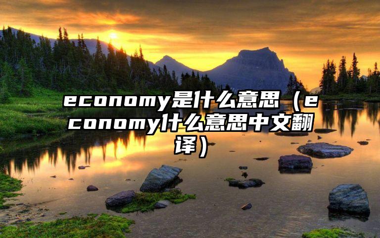 economy是什么意思（economy什么意思中文翻译）