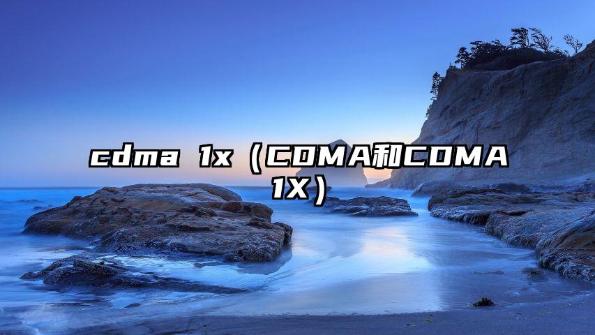cdma 1x（CDMA和CDMA1X）