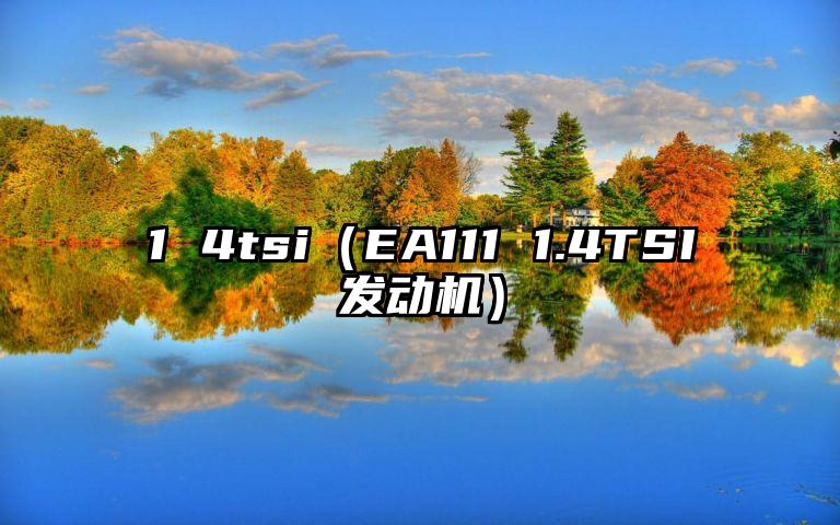 1 4tsi（EA111 1.4TSI发动机）