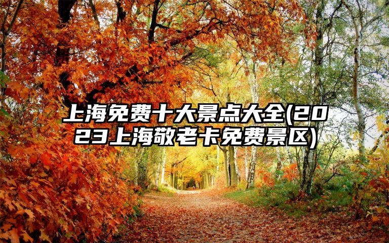上海免费十大景点大全(2023上海敬老卡免费景区)
