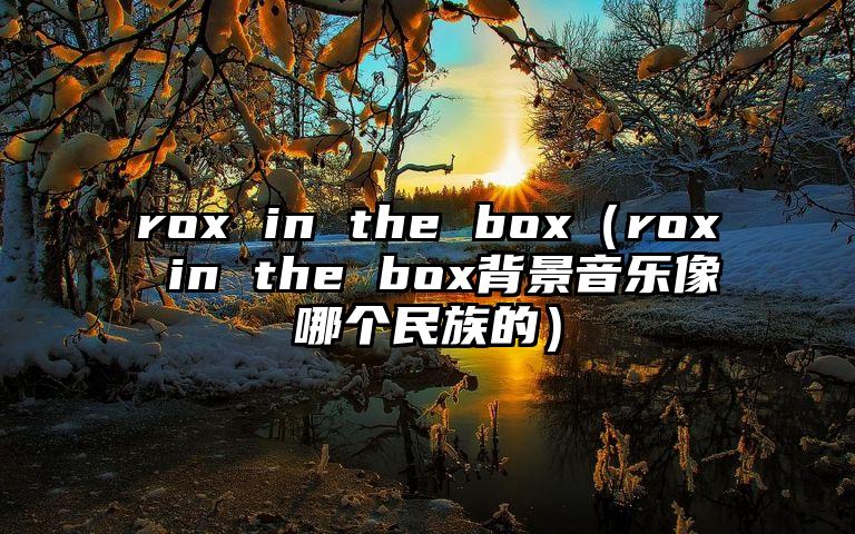 rox in the box（rox in the box背景音乐像哪个民族的）