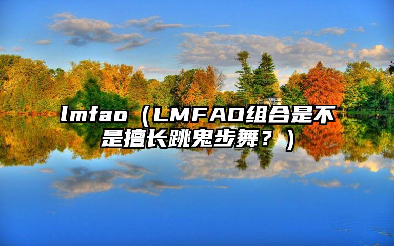 lmfao（LMFAO组合是不是擅长跳鬼步舞？）